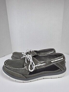 Croft & Borrow Memory Foam Gray Boat Shoes